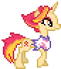 Size: 86x98 | Tagged: safe, artist:jaye, fire flare, pony, unicorn, g4, animated, clothes, desktop ponies, digital art, horn, pixel art, side view, simple background, solo, sprite, transparent background, trotting, walk cycle, walking
