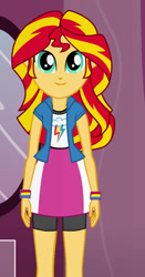 Size: 490x936 | Tagged: safe, artist:qbert2kcat, sunset shimmer, equestria girls, g4, clothes swap, solo