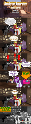 Size: 1532x5985 | Tagged: safe, artist:jasperpie, oc, oc:aramau, oc:dr. wolf, oc:firebrand, oc:tightwad, oc:valor blaze, oc:velvet smoke, tf2 analysis anarchy, angry, aramau is not amused, clothes, coaltown, comic, glasses, jojo's bizarre adventure, magic, magic aura, mama bear, medigun, meme, stroller, team fortress 2, terrified, to be continued, to be continued (meme), unamused, uniform