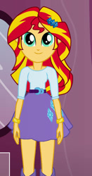 Size: 490x936 | Tagged: safe, artist:qbert2kcat, sunset shimmer, equestria girls, g4, belt, boots, clothes, clothes swap, shirt, shoes, skirt, solo