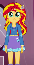 Size: 490x936 | Tagged: safe, artist:qbert2kcat, sunset shimmer, equestria girls, g4, boots, clothes, clothes swap, hoodie, shirt, shoes, skirt, solo