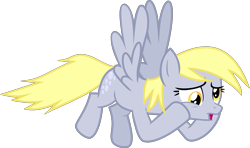 Size: 5000x2965 | Tagged: safe, artist:dropple-rd, derpy hooves, pegasus, pony, g4, female, flying, high res, looking at something, mare, open mouth, simple background, solo, spread wings, transparent background, vector, wings