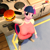 Size: 3840x3840 | Tagged: safe, artist:marianokun, twilight sparkle, unicorn, anthro, plantigrade anthro, g4, 3d, blender, burger, clothes, female, food, hamburger, happy, high angle, horn, kitchen, oven, solo, twilight burgkle