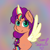 Size: 3000x3000 | Tagged: safe, artist:solardoodles, sunny starscout, alicorn, pony, g5, braid, bust, colored sketch, cute, female, gradient background, mane stripe sunny, mare, portrait, race swap, sketch, smiling, solo, stray strand, sunnybetes, sunnycorn, three quarter view