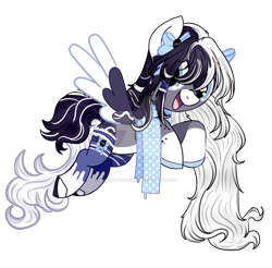 Size: 1280x1261 | Tagged: safe, artist:misfitofshadows, oc, oc only, oc:oreo cream, pegasus, pony, clothes, deviantart watermark, female, mare, obtrusive watermark, scarf, simple background, socks, solo, transparent background, watermark