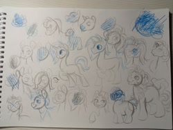 Size: 1080x807 | Tagged: safe, artist:sparjechkaa, pony, g1, g2, g3, g3.5, g4, g5, inspiration, sketch, sketch dump, style emulation, traditional art