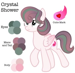 Size: 1089x1063 | Tagged: safe, artist:ameliastars2308, artist:raini-bases, oc, oc only, oc:crystal shower, pegasus, pony, g4, base used, female, mare, offspring, parent:pound cake, parent:princess flurry heart, parents:poundflurry, simple background, solo, white background