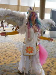 Size: 1024x1366 | Tagged: safe, artist:brinycosplay, princess celestia, human, bronycon, bronycon 2016, g4, clothes, cosplay, costume, irl, irl human, photo, solo