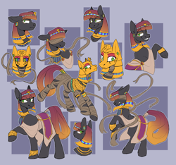 Size: 2304x2160 | Tagged: safe, artist:rockin_candies, oc, oc only, oc:khattarah, earth pony, pony, blindfold, egyptian, egyptian headdress, egyptian pony, hypno eyes, mummy, solo