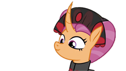 Size: 1024x576 | Tagged: artist needed, safe, anonymous artist, edit, edited screencap, screencap, sable spirit, pony, unicorn, campfire tales, g4, background removed, clothes, cute, empress sable spirit, female, horn, mare, simple background, smiling, solo, transparent background, young sable spirit