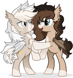 Size: 3310x3526 | Tagged: safe, artist:cirillaq, oc, oc only, oc:cuddy, oc:ryolit, bat pony, pony, blaze (coat marking), coat markings, duo, facial markings, female, high res, mare, simple background, socks (coat markings), transparent background, vector