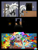 Size: 1620x2160 | Tagged: safe, artist:linkle, oc, oc only, oc:golden star, oc:linkle riverward, oc:lumin light, oc:mox emiliee, oc:nebula haze, oc:silver edge, oc:stargazer, hybrid, pegabat, pegasus, birthday, birthday cake, birthday gift, cake, candle, cowboy hat, dark room, food, hat, party hat, sitting, surprised, wings