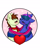 Size: 3242x4041 | Tagged: safe, artist:amaki88, oc, oc only, oc:aperture, oc:flashpoint, earth pony, pony, unicorn, bisexual pride flag, blushing, clothes, duo, heart, horn, kissing, pride, pride flag, scarf, shared clothing, shared scarf