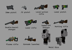 Size: 4000x2750 | Tagged: safe, artist:mint pill, oc, oc only, oc:metal dice, earth pony, pony, fallout equestria, fallout, fallout pony (mint pill), male, minecraft, solo, stallion, weapon