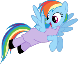 Size: 2048x1679 | Tagged: safe, artist:jamesmadisonfan26, artist:xpesifeindx, edit, rainbow dash, pegasus, pony, g4, season 1, winter wrap up, clothes, cute, dashabetes, dress, female, flying, mare, overalls, shoes, simple background, solo, transparent background, winter wrap up song