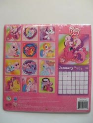 Size: 455x606 | Tagged: safe, cheerilee (g3), pinkie pie (g3), rainbow dash (g3), scootaloo (g3), starsong, sweetie belle (g3), toola-roola, butterfly, earth pony, pegasus, pony, unicorn, g3, g3.5, 2011, calendar, clothes, core seven, cute, dress, female, filly, fireplace, foal, hasbro, hasbro logo, horn, logo, mare, merchandise, my little pony logo, paintbrush, photo, sandcastle, standing, standing on one leg, sunglasses