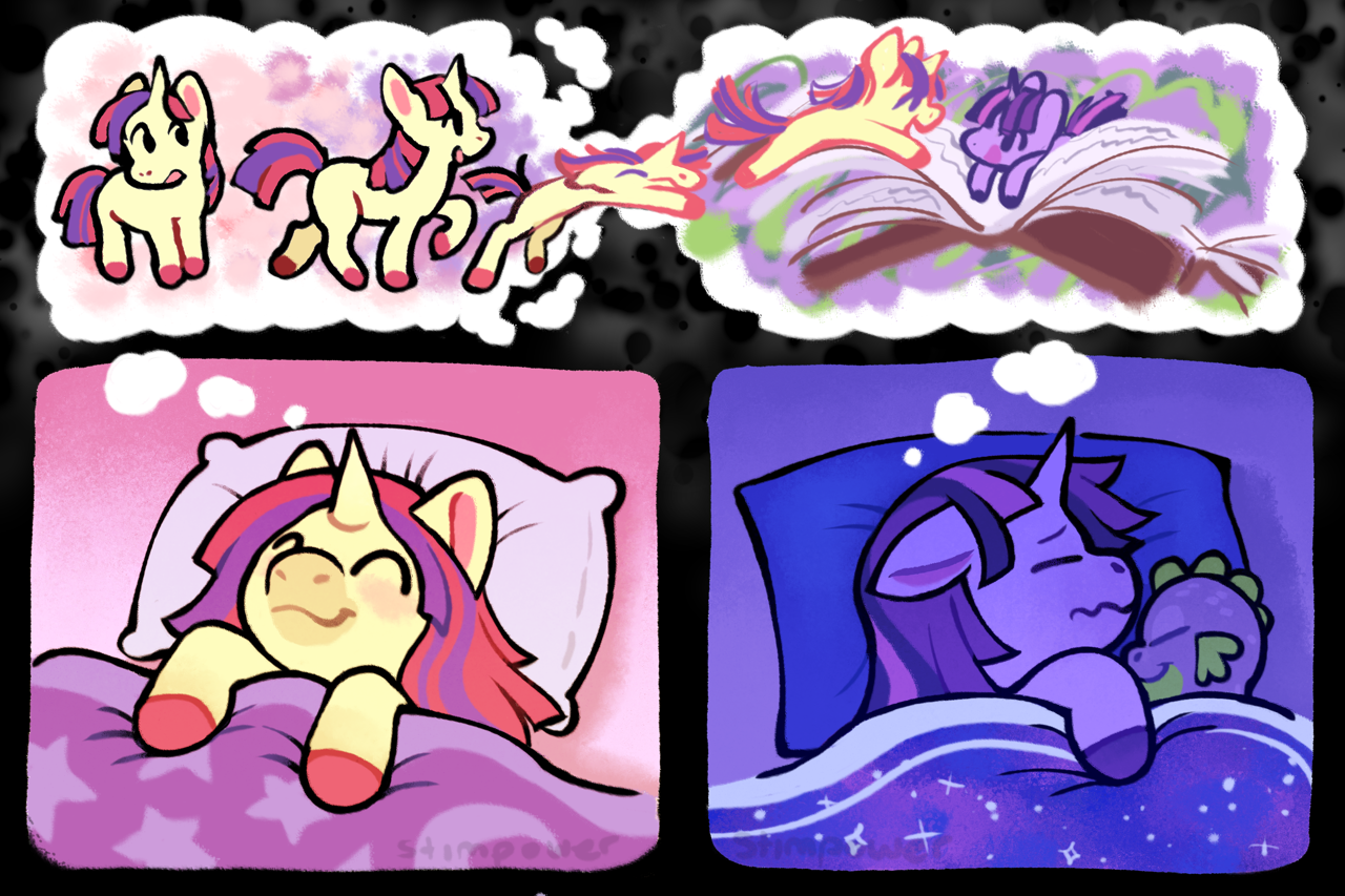 Safe Artist Stimpower Moondancer Spike Twilight Sparkle