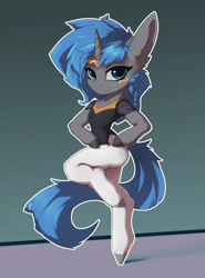 Size: 3990x5403 | Tagged: safe, alternate version, artist:zwmushak, oc, oc only, oc:cork, pony, semi-anthro, clothes, dark skin, egyptian, female, greek, leotard, mare, pantyhose, solo