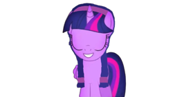 Size: 1030x580 | Tagged: safe, edit, edited screencap, screencap, twilight sparkle, alicorn, g4, my little pony: friendship is magic, background removed, eyes closed, giggling, headband, pigtails, simple background, solo, transparent background, twilight sparkle (alicorn)