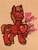 Size: 3024x4032 | Tagged: artist needed, safe, big macintosh, earth pony, pony, g4, cardiophilia, concave belly, fetish, heart, heart bulge, heart eyes, heartbeat, love, male, solo, traditional art, wingding eyes