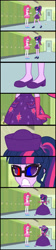 Size: 1920x8640 | Tagged: safe, artist:cartoonmasterv3, pinkie pie, sci-twi, twilight sparkle, human, undead, zombie, equestria girls, g4, my little pony equestria girls: choose your own ending, stressed in show, stressed in show: pinkie pie, alternate ending, alternate universe, british, clothes, comic, dress, food, infected, lockers, long dress, long skirt, sci-twi skirt, skirt, tea