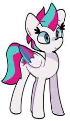 Size: 525x900 | Tagged: safe, artist:kindakismet, zipp storm, pegasus, pony, g5, adorazipp, cute, female, folded wings, lanky, long legs, mare, simple background, skinny, smiling, solo, tall, thin, transparent background, wings