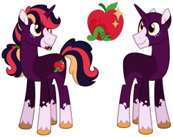 Size: 1767x1402 | Tagged: safe, artist:strawberry-spritz, oc, oc only, pony, unicorn, g4, horn, magical gay spawn, male, offspring, parent:big macintosh, parent:shining armor, parents:shiningmac, simple background, solo, stallion, transparent background