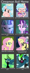 Size: 824x1959 | Tagged: safe, edit, edited screencap, screencap, cozy glow, fluttershy, queen chrysalis, softpad, starlight glimmer, changeling, changeling queen, pegasus, pony, raccoon, unicorn, a canterlot wedding, fake it 'til you make it, g4, keep calm and flutter on, marks for effort, school raze, season 2, season 3, season 5, season 6, season 8, the crystalling, the cutie map, to where and back again, angry, blushing, bow, cozybetes, cropped, crown, cute, evil smile, eyes closed, female, filly, floppy ears, foal, glimmerbetes, glowing, glowing horn, hair bow, horn, hug, jewelry, mare, meme, open mouth, open smile, plushie, regalia, sad, shyabetes, smiling, tail, tail bow, wall of tags
