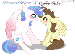 Size: 2400x1800 | Tagged: safe, artist:tj102tfa, pound cake, princess flurry heart, alicorn, pegasus, pony, g4, angel cake, blushing, duo, duo male and female, female, male, mare, older, older angel cake, older blizzard heart, older flurry heart, older pound cake, prince blizzard heart, rule 63, ship:angelblizzard, ship:poundflurry, shipping, simple background, stallion, straight, transparent background