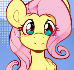 Size: 448x425 | Tagged: safe, artist:midnightpremiere, fluttershy, pegasus, pony, g4, bust, cute, female, looking at you, mare, shyabetes, smiling, smiling at you, solo