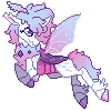 Size: 100x100 | Tagged: safe, artist:bishopony, oc, oc only, oc:aurora song, changedling, changeling, 2022, animated, artfight, carapace, changedling oc, changedling wings, changeling oc, chest fluff, colored hooves, colored pinnae, colored wings, curved horn, digital art, eyelashes, flapping wings, flying, frame by frame, gif, gift art, gradient mane, gradient tail, gradient wings, hooves, horn, insect wings, long ears, male, male oc, multicolored mane, multicolored tail, old art, picture for breezies, pixel animation, pixel art, purple eyes, purple hooves, raised hooves, shiny hooves, simple background, small horn, smiling, solo, sparkly wings, tail, transparent background, white coat, wings