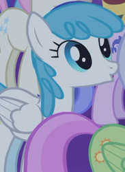 Size: 283x387 | Tagged: safe, screencap, lightning bolt, merry may, sea swirl, seafoam, twinkleshine, white lightning, pony, g4, my little pony: friendship is magic, season 1, suited for success, background pony, cropped, female, mare, oooooh