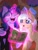 Size: 1536x2048 | Tagged: safe, artist:eni_paint, twilight sparkle, oc, oc:hope gate, alicorn, pony, destiny of equestria, g4, book, duo, fan game, golden oaks library, stringbound, twilight sparkle (alicorn)