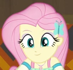 Size: 350x334 | Tagged: safe, screencap, fluttershy, human, equestria girls, g4, game stream, my little pony equestria girls: better together, cropped, cute, female, geode of fauna, magical geodes, shyabetes, skinny, thin