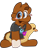 Size: 1620x2160 | Tagged: safe, artist:felixmcfurry, oc, oc only, oc:dukedepthstar, earth pony, pony, 2024 community collab, derpibooru community collaboration, arm behind head, blue eyes, blushing, brown fur, clothes, curly mane, earth pony oc, floaty, heart, inflatable toy, looking at you, male, missing accessory, pin, plushie, png, ponysona, pool toy, pride, pride flag, seams, simple background, smiling, smiling at you, solo, stallion, stallion oc, transgender pride flag, transparent background, twilight sparkle plushie, wearing inflatable