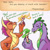 Size: 2166x2166 | Tagged: safe, artist:overlordneon, smolder, spike, dragon, g4, adult, adult spike, ask, concave belly, dialogue, dragon mail, dragoness, dragonfire, duo, duo male and female, eyes closed, female, fire, fire breath, letter, male, older, older smolder, older spike, scroll, simple background, tumblr, white background, wingless spike