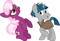 Size: 1102x755 | Tagged: safe, artist:cheezedoodle96, artist:jeatz-axl, edit, vector edit, cheerilee, stygian, earth pony, pony, unicorn, filli vanilli, g4, shadow play, .svg available, cloak, clothes, cute, duo, duo male and female, female, horn, looking at you, male, raised hoof, ship:stygilee, shipping, simple background, stallion, straight, stygianbetes, stygilee, svg, swoon, transparent background, vector