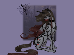 Size: 4000x3000 | Tagged: safe, artist:death.alicorn, oc, oc only, alicorn, pony, flower, rose, sad, solo