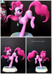 Size: 2834x4000 | Tagged: safe, artist:gsmka, artist:mystical_world_of_creatures, pinkie pie, earth pony, pony, g4, female, figurine, jewelry, mare, necklace, smiling, solo