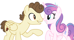 Size: 1222x654 | Tagged: safe, artist:lps604, pound cake, princess flurry heart, alicorn, pegasus, pony, g4, base used, duo, duo male and female, female, male, mare, older, older flurry heart, older pound cake, ship:poundflurry, shipping, simple background, stallion, straight, transparent background