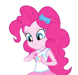 Size: 1552x1492 | Tagged: safe, artist:blockslikepl, edit, edited screencap, screencap, pinkie pie, human, equestria girls, g4, background removed, female, geode of sugar bombs, magical geodes, simple background, solo, transparent background