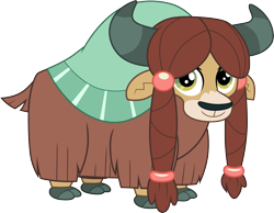 Size: 3873x3000 | Tagged: safe, artist:cloudy glow, yona, yak, g4, my little pony: friendship is magic, school daze, cloven hooves, cute, female, simple background, solo, transparent background, vector, yonadorable