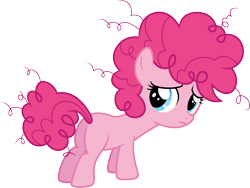 Size: 3996x3000 | Tagged: safe, artist:cloudy glow, pinkie pie, earth pony, pony, g4, the cutie mark chronicles, butt, female, filly, filly pinkie pie, foal, plot, sad, simple background, solo, transparent background, vector, younger