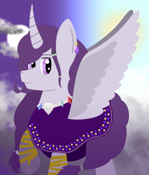 Size: 1975x2319 | Tagged: safe, artist:kosmiktym, oc, oc only, alicorn, pony, moon, solo, sun