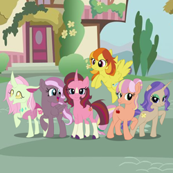 Size: 5456x5456 | Tagged: safe, artist:cookie-ruby, oc, oc only, changepony, earth pony, hybrid, pegasus, unicorn, g4, base used, horn, interspecies offspring, magical lesbian spawn, next generation, offspring, parent:applejack, parent:cheerilee, parent:fluttershy, parent:rainbow dash, parent:rarity, parent:spitfire, parent:sunburst, parent:thorax, parent:trenderhoof, parent:twilight sparkle, parents:cheerijack, parents:pinkielane, parents:spitdash, parents:thoraxshy, parents:thunderpie, parents:trenderity, parents:twiburst