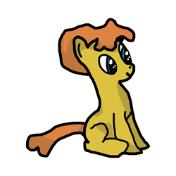 Size: 1024x1024 | Tagged: safe, artist:chaosmilo, oc, oc only, oc:vision striker, earth pony, pony, blue eyes, digital art, happy, orange mane, simple background, solo, transparent background, yellow fur