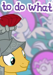 Size: 280x399 | Tagged: safe, gameloft, flash magnus, pegasus, pony, g4, my little pony: magic princess, cropped, english, helmet, male, meme, solo, stallion, text, wow! glimmer