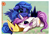 Size: 2789x1958 | Tagged: safe, artist:pridark, princess celestia, princess luna, alicorn, pony, g4, baby, blushing, cewestia, crown, cute, cutelestia, duo, duo female, female, filly, filly celestia, filly luna, foal, horn, jewelry, lunabetes, passepartout, pridark is trying to murder us, regalia, wings, woona, younger