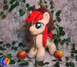 Size: 2640x2304 | Tagged: safe, artist:1stastrastudio, bright mac, pony, g4, apple, food, irl, photo, plushie, solo