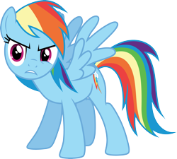 Size: 3339x3000 | Tagged: safe, alternate version, artist:cloudy glow, rainbow dash, pegasus, pony, g4, keep calm and flutter on, my little pony: friendship is magic, female, mare, simple background, solo, spread wings, transparent background, vector, wings